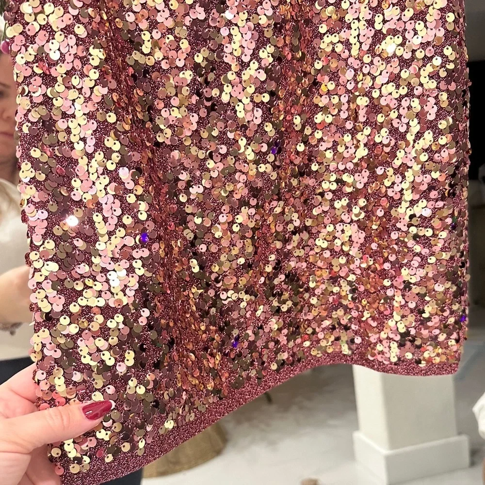 Primark Shimmering Pink and Gold Sequin Dress